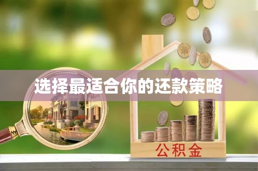 绵竹选择最适合你的还款策略